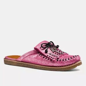 Coach Pink Studded Loafers
